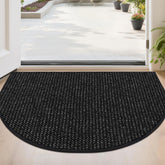 BEQHAUSE Dirt Trapper door mat in half-circle traps dirt at the doorway.