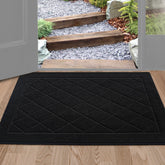 BEQHAUSE Dirt Trapper door mat in 24x36 captures dirt and moisture effectively.