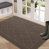 BEQHAUSE Dirt Trapper mat for front door captures moisture, keeping entryways clean.