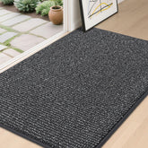 BEQHAUSE Dirt Trapper Door Mat at front door traps dirt and moisture.