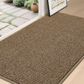 BEQHAUSE Dirt Trapper mat front door view traps dirt and moisture to protect floors.