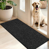 BEQHAUSE Dirt Trapper Door Mat front view shows dense fibers trapping dirt effectively