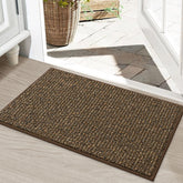 BEQHAUSE Dirt Trapper Door Mat front view showing dirt-scraping action for clean entryways.