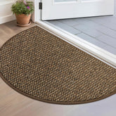 BEQHAUSE Dirt Trapper half-circle mat, brown, traps dirt at the entry.