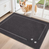 BEQHAUSE dog door mat dirt-trapper traps mud and dries paws at the entry.