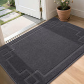 BEQHAUSE front door mat 36x60 absorbs moisture to keep floors dry.