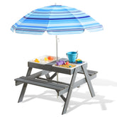 Beright 3-in-1 table with sand bin for outdoor sensory play.