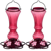 Beserie hummingbird feeder 2-pack outdoor view shows easy backyard setup.