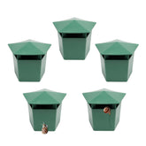 Beslands green plastic box front view for compact garden storage and organization.