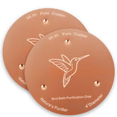 Bessny birdbath copper disc triple-point focuses contact to boost water cleanliness for outdoor baths