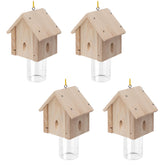 Best Bee Trap close-up shows durable wood construction catching carpenter bees near wooden surfaces