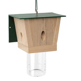 Best Bee Trap carpenter-bee-trap outside setup in greenery for preventive wood protection.