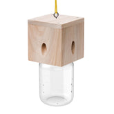Best Bee Trap cube-style wooden carpenter bee trap outdoors, durable for weather exposure