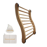BESTNEWIE red cedar sauna backrest front view shows ergonomic support for comfort