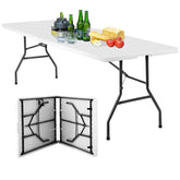 BestOffice 8ft folding picnic table ready for outdoor gatherings