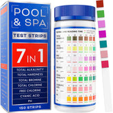 BestProd pool spa test strips 7in1 package shown for quick, reliable readings.