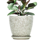 Bestseler 10-inch retro ceramic planter with clean white finish for elegant indoor displays.