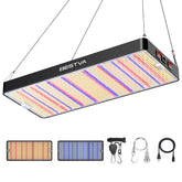BESTVA DC4000 LED grow light front view shows even canopy coverage for indoor plants