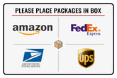 Bestylez outdoor delivery sign 12x8 clearly marks where to place packages.