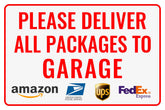 Bestylez garage delivery sign front view showcasing outdoor-ready vibrant colors