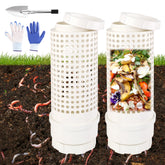 Bettoor 2-pack inground worm composter bin in garden ready to process waste