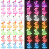 BETURETOP luminous mini bunny figures glow at night for magical Easter displays.