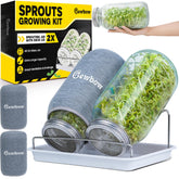 Bewbow seed sprouting mason jar stand supports stable, hands-free home growth
