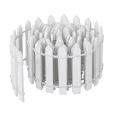 Bewudy 35inch fairy garden fence in white for dollhouses and mini landscapes.