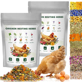 BGraceyy chicken nesting herbs 64oz jar close-up showcasing a fresh floral aroma for the coop