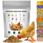 BGraceyy chicken nesting herbs bag close-up showing natural ingredients for fresh coop scent