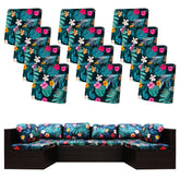 BIETYONE 12-pack stretch cushion covers pack for outdoor cushions, easy decor refresh.