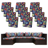 BIETYONE 12pc stretch outdoor cushion covers pack in Rococo color refreshing patio furniture.