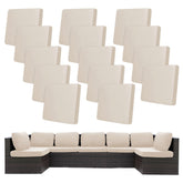 BIETYONE 14-piece stretch patio cushion covers in beige for easy sofa refresh