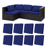 BIETYONE 8-piece stretch patio cushion cover pack for versatile sofa fit.