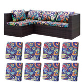BIETYONE 8-piece stretch cushion cover pack fits patio cushions smoothly and protects them.
