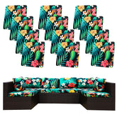 BIETYONE floral stretch patio cushion cover protecting outdoor cushions from wear and stains.