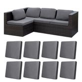 BIETYONE stretch patio cushion cover in gray provides easy, durable protection.