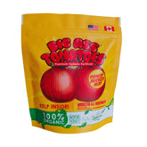 Big A Tomato Fertilizer kelp powder poured for quick nutrient delivery