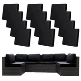 BIETYONE 12-pack stretch cushion covers for outdoor cushions, quick refresh for patio furniture.