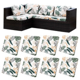 BIETYONE cushion covers feature coconut trees pattern, protecting outdoor sofas from wear