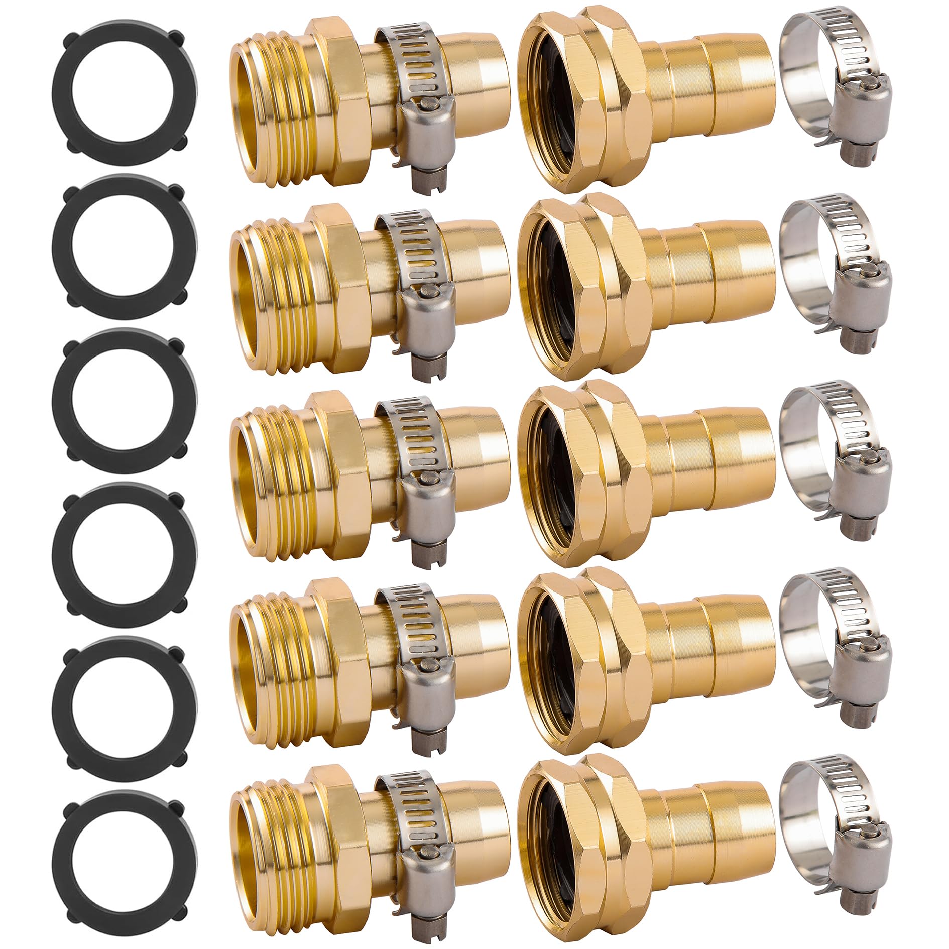 Bilal garden hose repair connector kit for quick leaks on 3/4 inch or 5/8 inch hoses