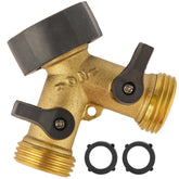 BILAL garden hose splitter two-way brass for durable irrigation