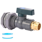 BILAL rain barrel spigot kit attached to a PVC barrel for easy water access.