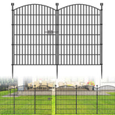 Bilibompa 10-panel no-dig garden fence with gate for quick setup and protection.