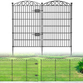 Bilibompa decorative garden fence 6-panel gate, tall yard boundary.