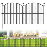 Bilibompa no-dig fence panels safeguard flower beds with a sturdy 10-foot border.