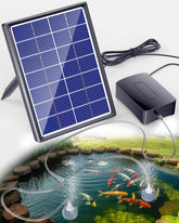 Biling solar aerator pond front view showing compact outdoor design with bubbles
