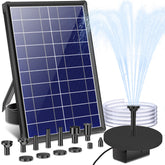 Biling solar water pump outdoors powering a fountain with sun-driven efficiency