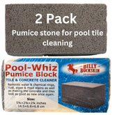 Billy Buckskin Pool Whiz pumice stone 2-pack cleans pool tiles and grout without scratching