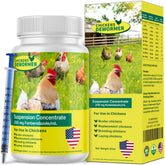Bingbrofam dewormer liquid bottle for poultry with easy dosing.